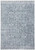 8' X 10' Blue Gray And Silver Abstract Distressed Area Rug With Fringe