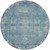 4’ Round Blue Distressed Medallion Area Rug