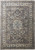 9' X 12' Taupe Gray And Blue Floral Stain Resistant Area Rug