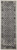 8' Ivory Black And Taupe Abstract Stain Resistant Runner Rug