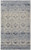 5' X 8' Blue And Ivory Power Loom Distressed Area Rug