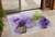 3' X 4' Purple Abstract Washable Non Skid Indoor Outdoor Area Rug