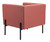 Terra Cotta and Black Modern Cube Faux Leather Accent Chair