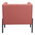 Terra Cotta and Black Modern Cube Faux Leather Accent Chair