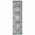 2' X 8' Blue Ivory Teal Brown And Gold Oriental Printed Stain Resistant Non Skid Runner Rug - 606114618317