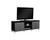 15.5" x 60" x 21.25" Black Grey Silver Particle Board Hollow Core Metal TV Stand