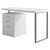 23.75" x 47.25" x 30" White Silver Particle Board Hollow Core Metal Computer Desk