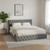 Gray Tufted Velvet Upholstered Queen Bed Frame