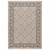 3' X 5' Ivory And Grey Oriental Power Loom Stain Resistant Area Rug With Fringe Polyester