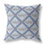 20"x20" Gray Sea Blue Pink Zippered Suede Geometric Throw Pillow