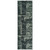 8' Black Ivory Machine Woven Abstract Indoor Runner Rug