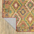 2' X 8' Gold Orange Brown Red Green Purple And Beige Southwestern Printed Stain Resistant Non Skid Runner Rug