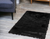 3' X 5' Black Shag Area Rug