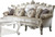 36" X 84" X 45" Fabric Antique Pearl Upholstery Poly-Resin Sofa w/7 Pillows