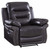 44" Brown Comfortable Leather Recliner Chair