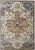 8' X 11' Ivory Gold And Blue Floral Stain Resistant Area Rug