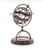 7" x 7" x 11" Brass Armillary With Compass On Wood Base