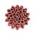 3" Red Ceramic Blooming Flower Sculpture