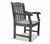Distressed Patio Armchair with Horizontal Slats