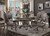 60" X 60" X 30" Antique Platinum Wood Poly Resin Dining Table (Round Pedestal)