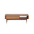 Modern Natural Brown and Wicker Coffee Table with Storage