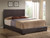 86" X 79" X 47" Brown Pu Eastern King Panel Bed