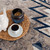 4' X 6' Beige And Blue Boho Chic Area Rug