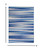 5' X 7' Blue And White Striped Distressed Area Rug