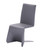 Set Of Two Gray Contemporary Faux Leather Dining Chairs