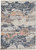 9' X 13' Blue Gray And Ivory Abstract Stain Resistant Area Rug