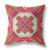 18"x18" Hot Pink Gray Zippered Suede Geometric Throw Pillow