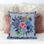 28x28 Blue Pink Gray Blown Seam Broadcloth Floral Throw Pillow
