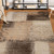 Homeroots Home Decor 4' x 6' Area Rug, Beige Gray and Black, Damask Distressed Stain Resistant