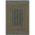 6' X 9' Blue And Gold Oriental Power Loom Stain Resistant Area Rug