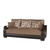 87" Brown Chenille Convertible Futon Sleeper Sofa And Toss Pillows With Storage