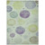5' X 8' Artichoke Green And Purple Geometric Washable Indoor Outdoor Area Rug