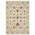 2' X 3' Ivory Oriental Power Loom Stain Resistant Area Rug With Fringe