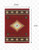 2' X 3' Red And Beige Ikat Pattern Scatter Rug