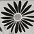 5' X 8' Black And White Floral Stain Resistant Non Skid Area Rug