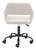 Beige Linen Look Rolling Office Chair