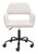 Beige Linen Look Rolling Office Chair
