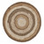 5' Beige Jute Abstract Geometric Hand Braided Round Rug