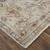 2' X 3' Blue Tan And Red Oriental Distressed Area Rug With Fringe