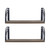 Set of Two Arched Wooden Floating Wall Shelves