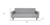 80" Gray Faux Leather And Black Sofa