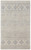 5' X 8' Ivory And Blue Geometric Power Loom Distressed Area Rug