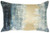 Glamorous Teal Lumbar Pillow with Metallic Gold Accents