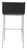 Set of Two Designer Black Faux Leather and Steel Barstools