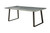 78" X 40" X 30" Aluminum And Gunmetal Dining Table