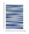 6' X 9' Blue And White Striped Distressed Area Rug